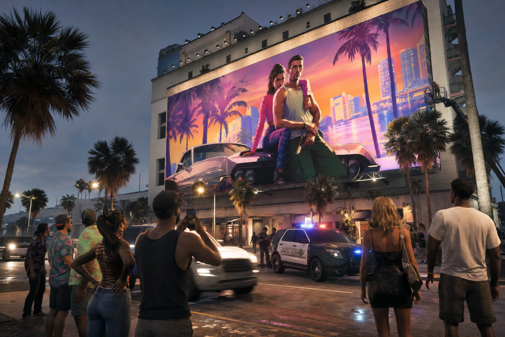 Rockstar’s Massive Vice City Billboard Campaign Raises Police Concerns in Miami